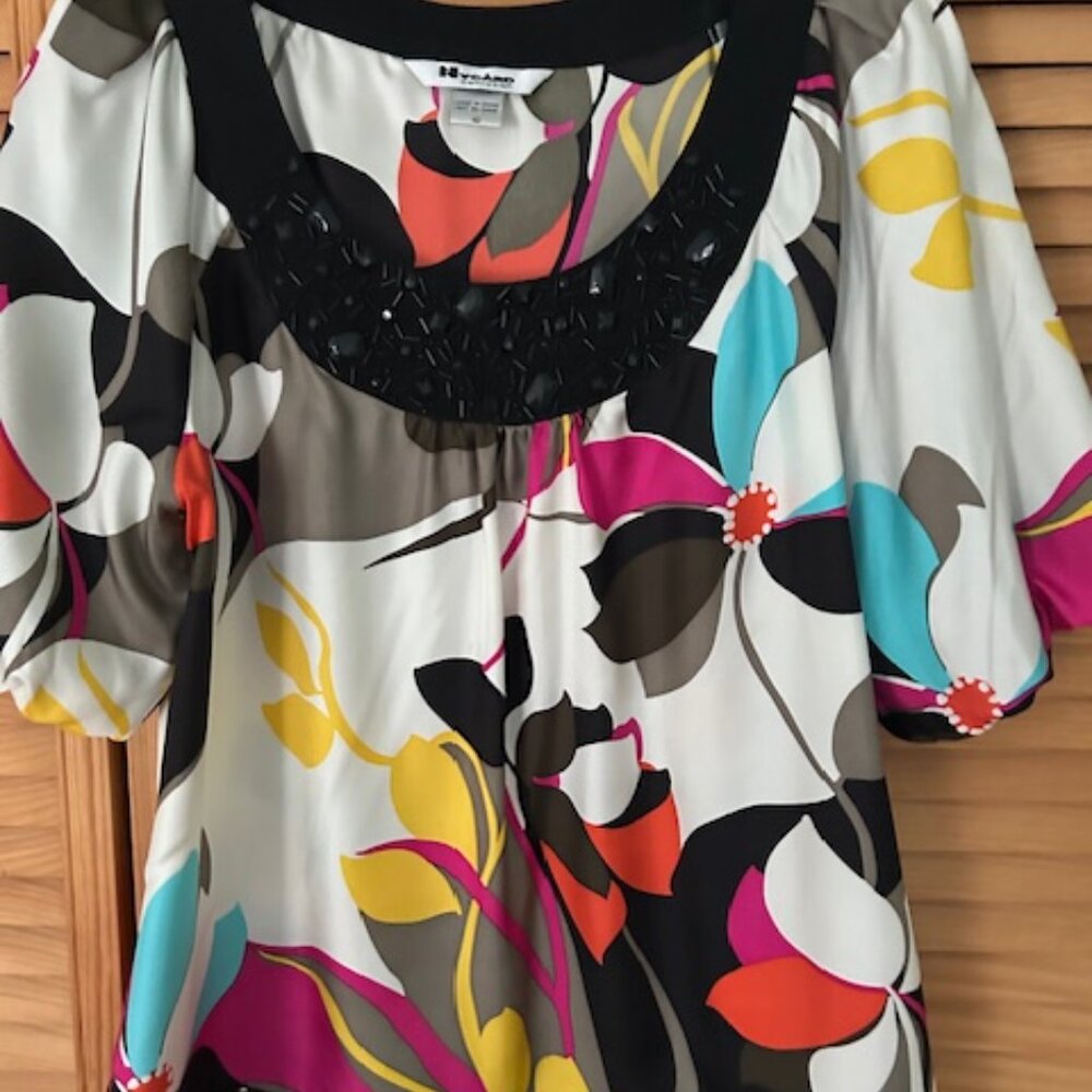 Beaded silk blouse